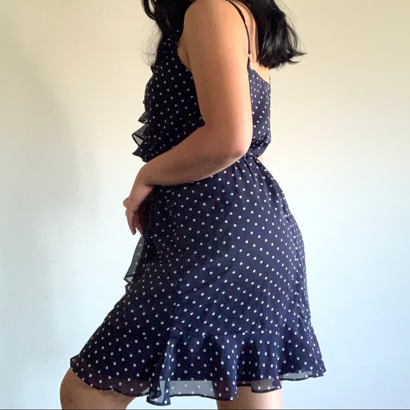 Spring Polka Dot Ruffle Trim Dress - Picture 2 of 5
